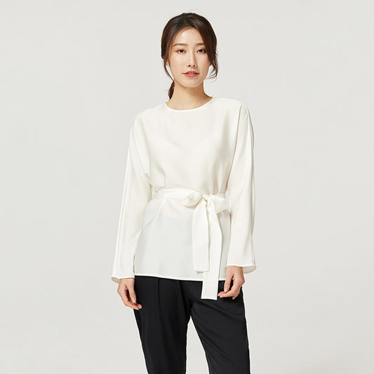 Women's Loose And Fashionable Double Joss Satin Silk Shirt