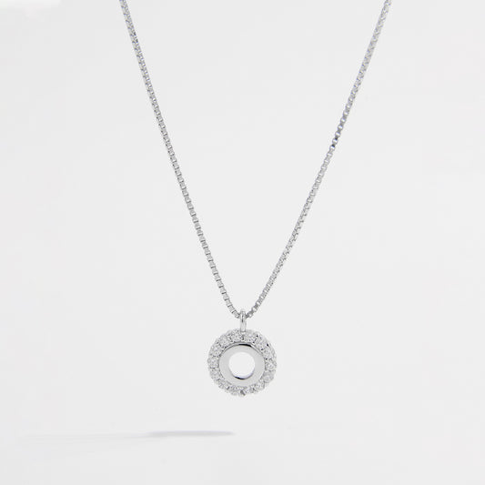 925 Sterling Silver Zircon Pendant Necklace