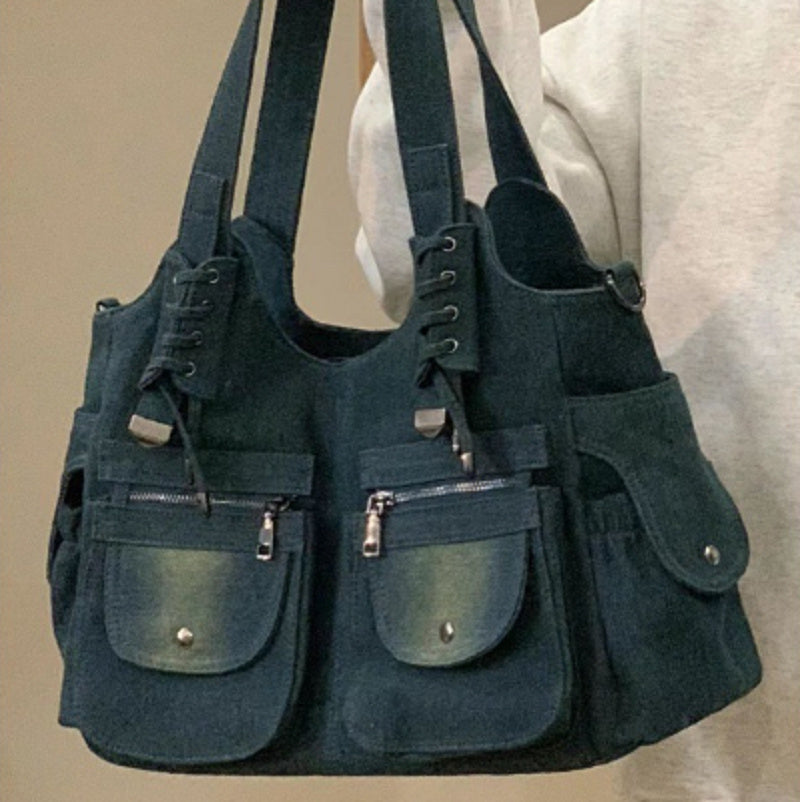 Denim Shoulder Vintage Casual All-matching Shoulder Messenger Bag