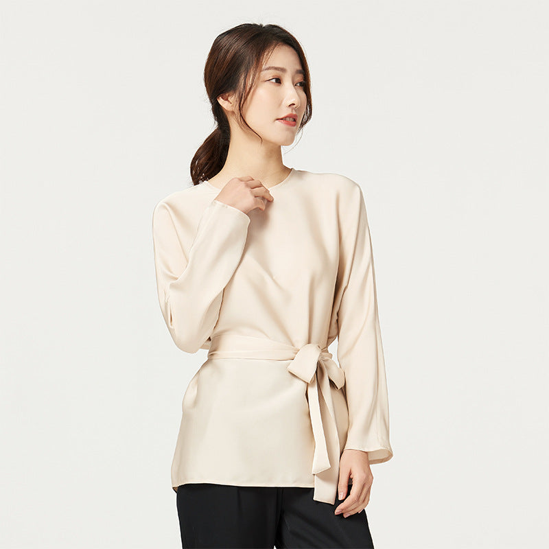 Women's Loose And Fashionable Double Joss Satin Silk Shirt