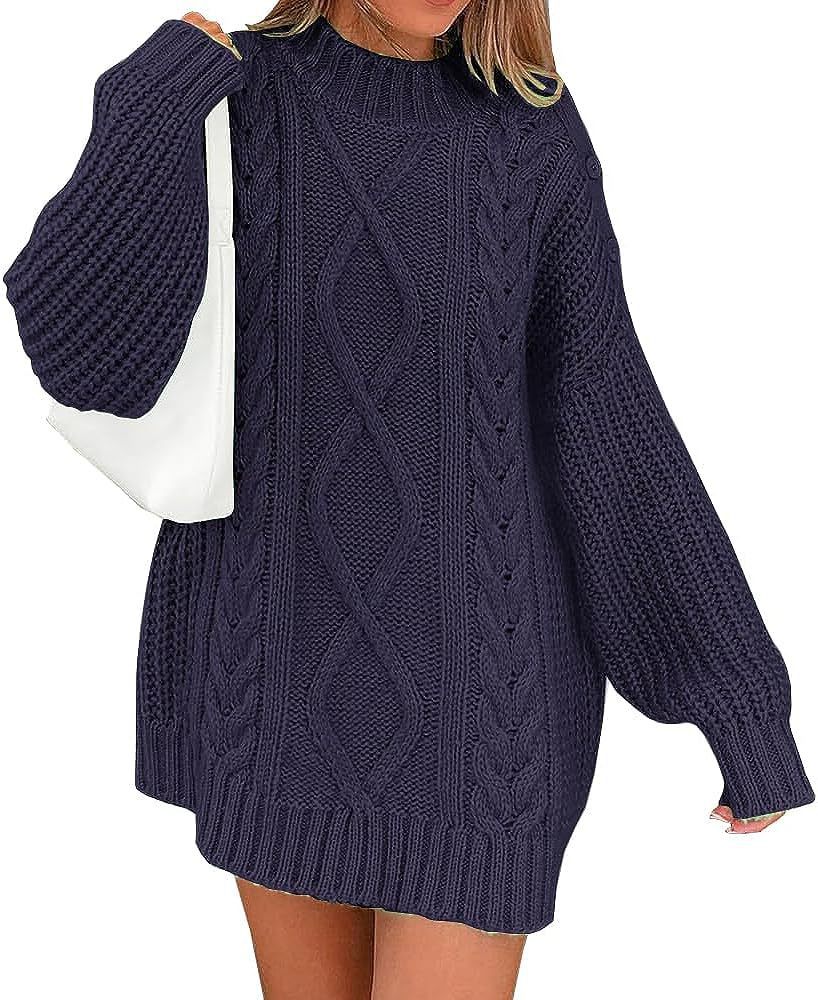 Damen Strickpullover Verdrehter Langarm Lockerer Pullover