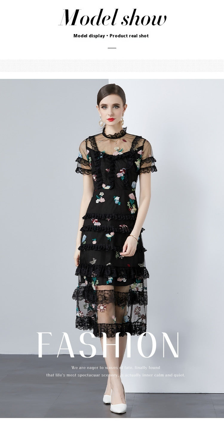 Ropa de mujer Vestido de hada de gasa floral