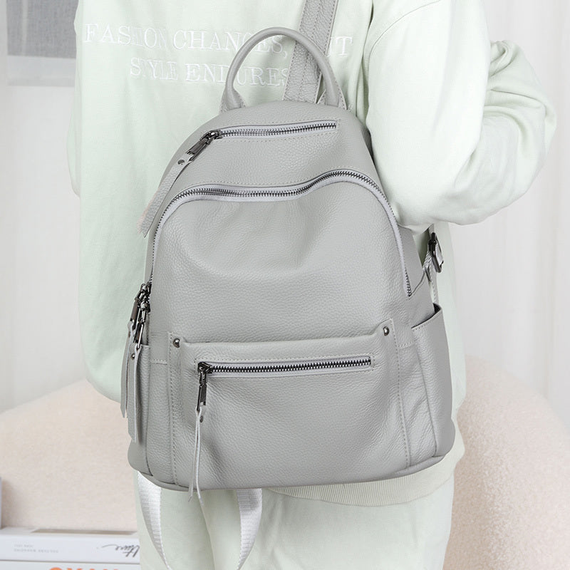 Fashion Simple Women's Leather Backpack