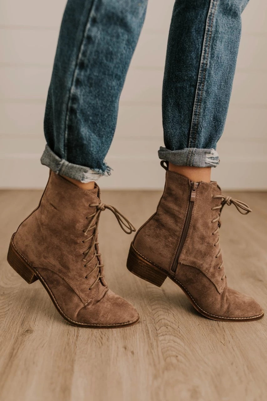 Botas de mujer de tacón cuadrado bajo y estilo informal para otoño e invierno