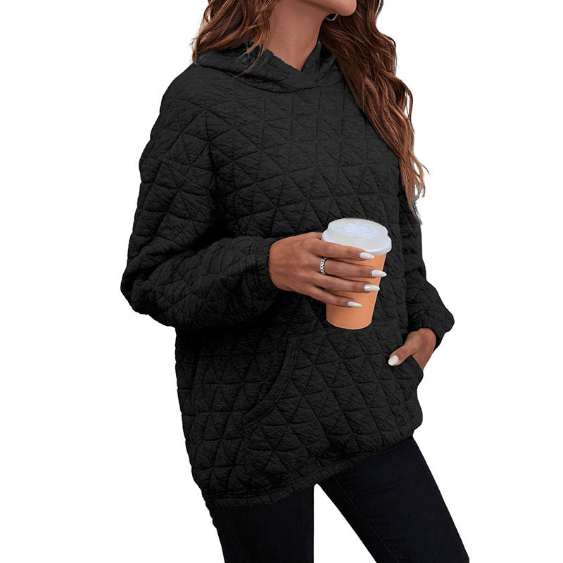 Autumn New Solid Color Hooded Sweater For Women