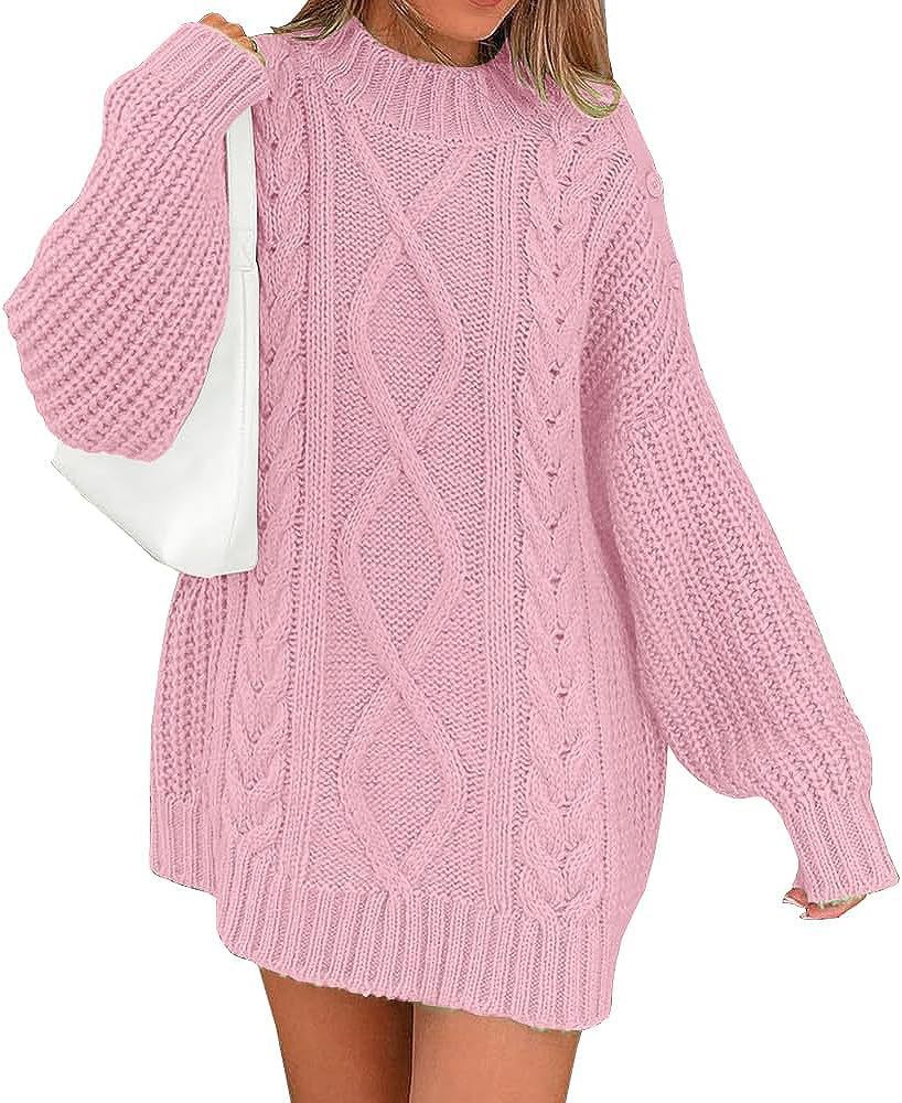 Damen Strickpullover Verdrehter Langarm Lockerer Pullover