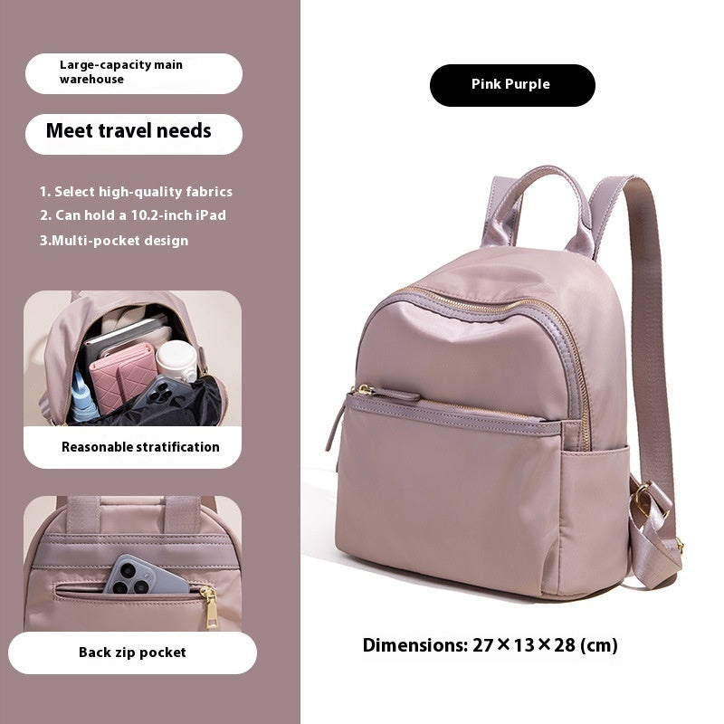 Rucksack Damen Trendy New Oxford Tuch Leichte wasserdichte Kontrastfarbe Große Kapazität