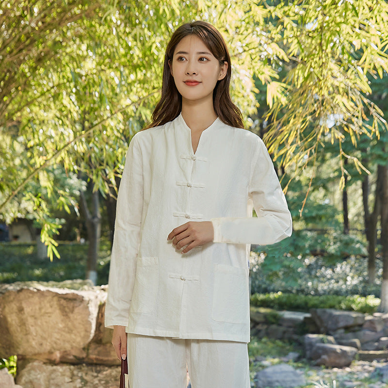 Cotton And Linen Clothes Loose-clothes Practice Yoga Suit