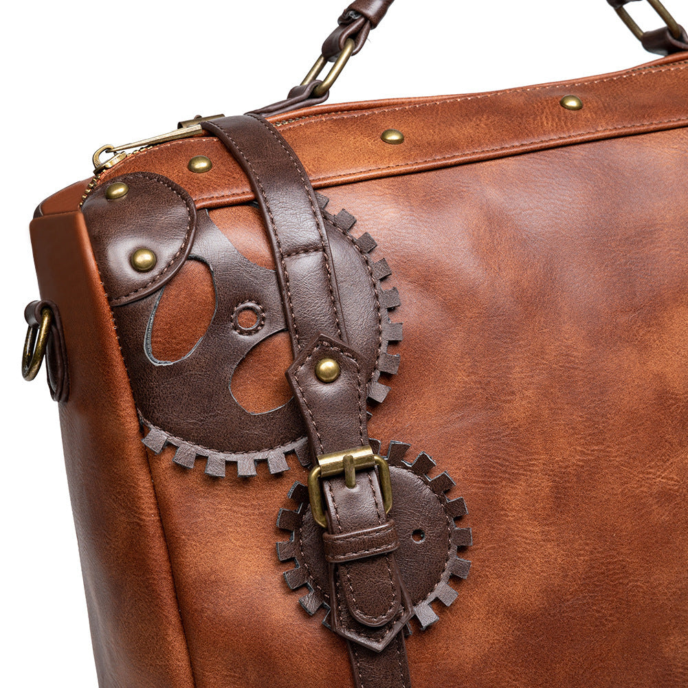 Mode Kreativität Damen Retro Braun Outdoor Steampunk Rucksack