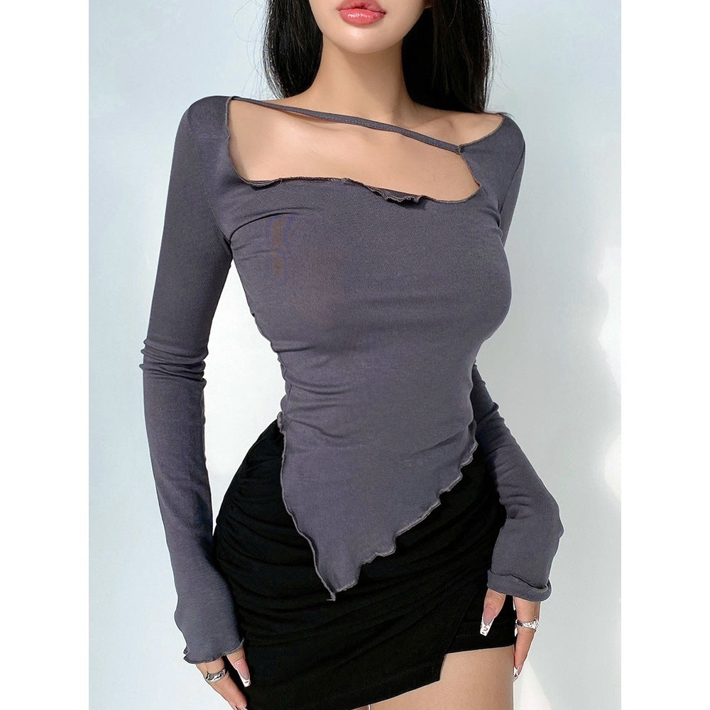 Small Slim Irregular Thin Blouse T-shirt