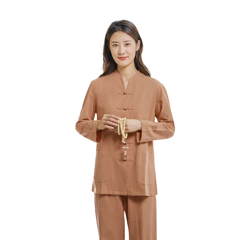 Cotton And Linen Clothes Loose-clothes Practice Yoga Suit