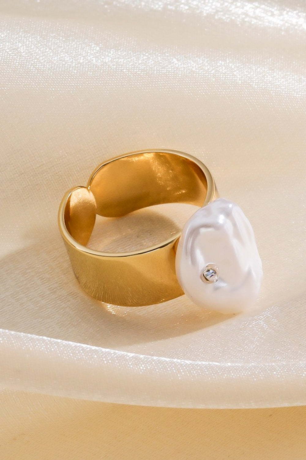 Verstellbarer Ring mit 18-Karat-Vergoldung