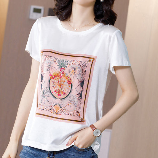 High-grade silk short sleeve