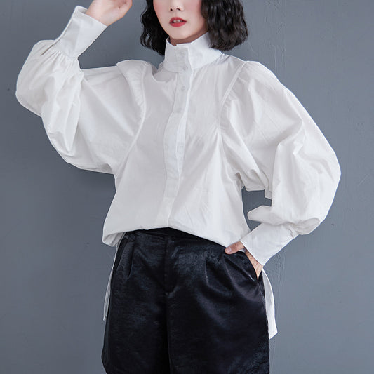 All-match Fat mm Loose Korean Long-sleeved Shirt Women