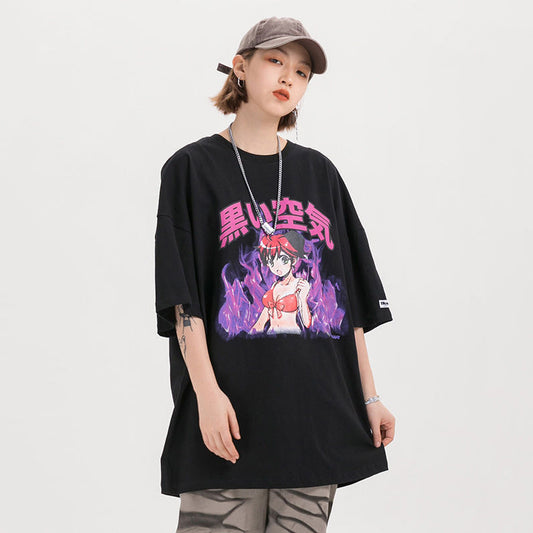 Flame print T-shirt