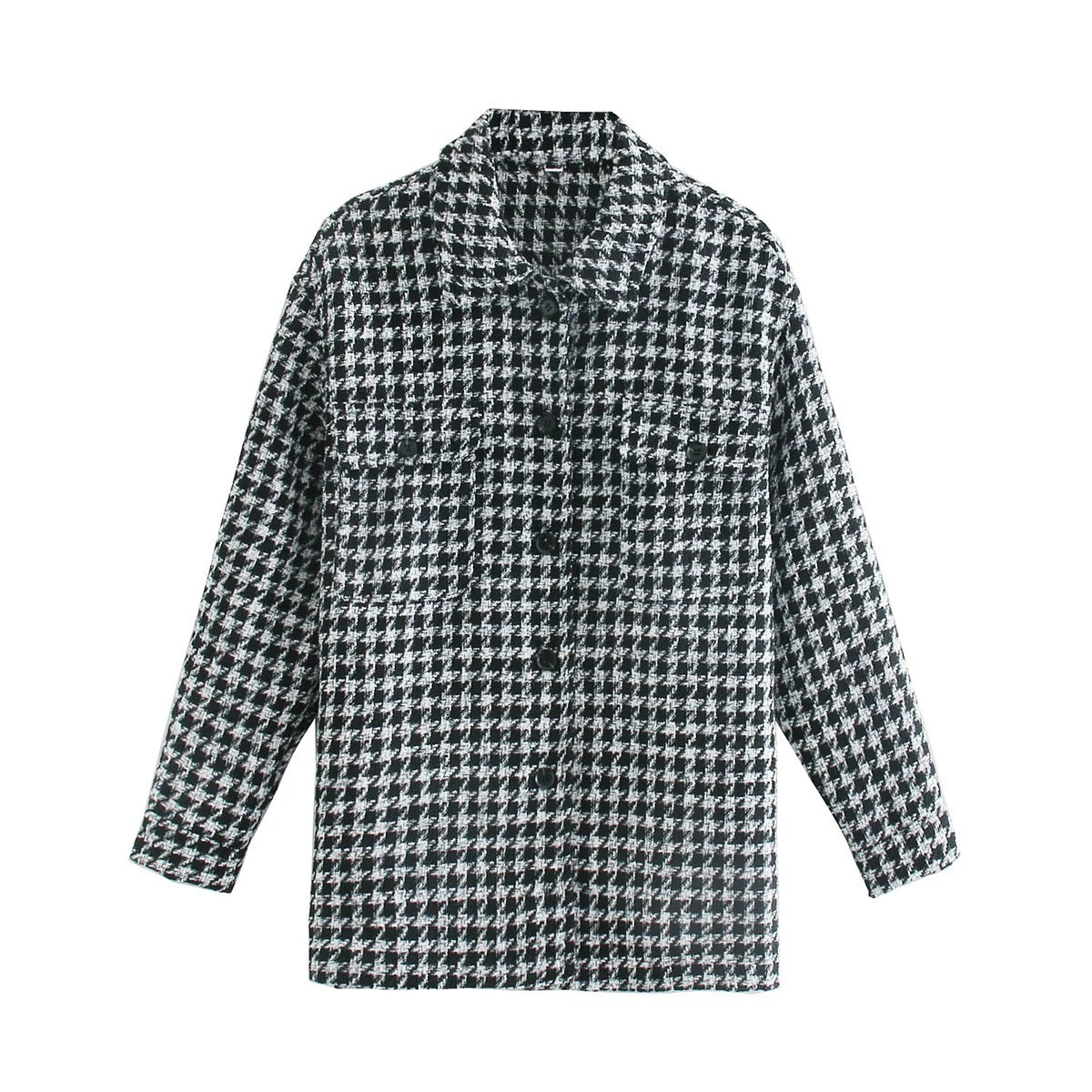 Buttoned loose little fragrant jacket