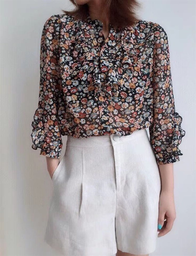 Floral Chiffon Shirt