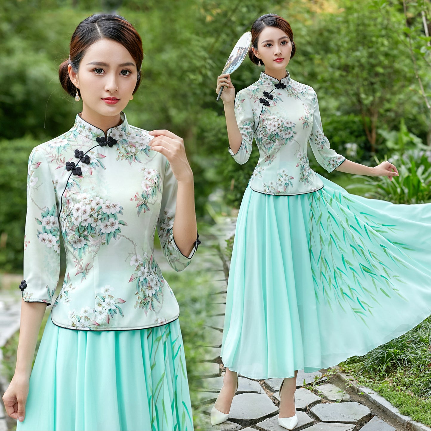 Klassisches und elegantes chinesisches Cheongsam-Oberteil