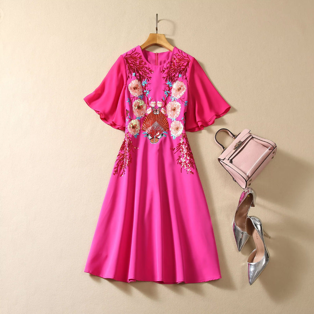 Summer Female Embroidery Princess Dress