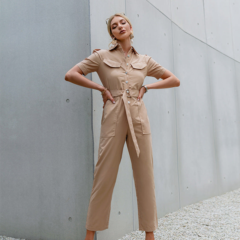 Jumpsuit im europäischen und amerikanischen High-Street-Stil