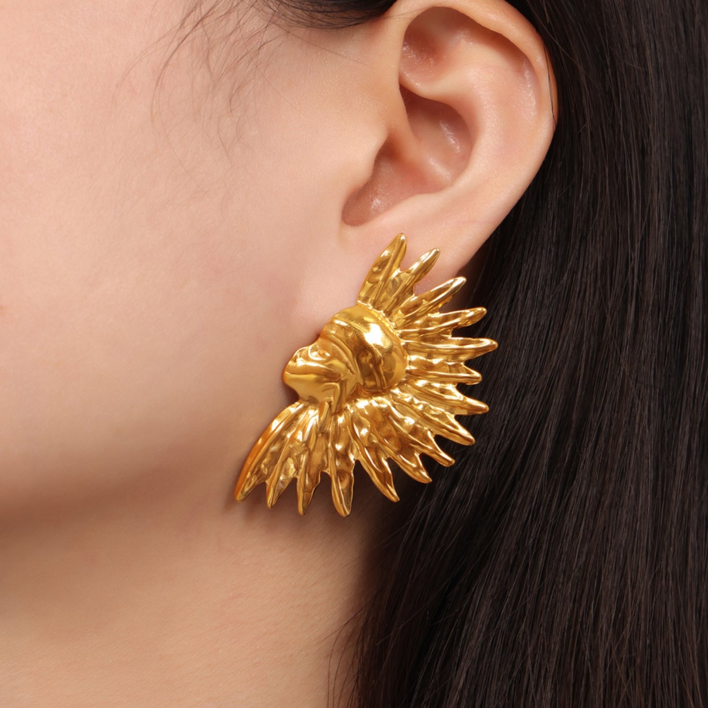Vergoldete Ohrringe aus Titanstahl