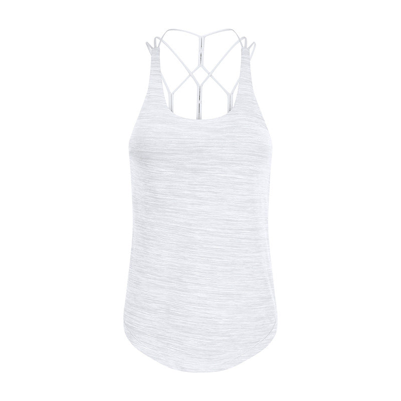 Sports vest female hollow out beautiful back shockproof yoga bra