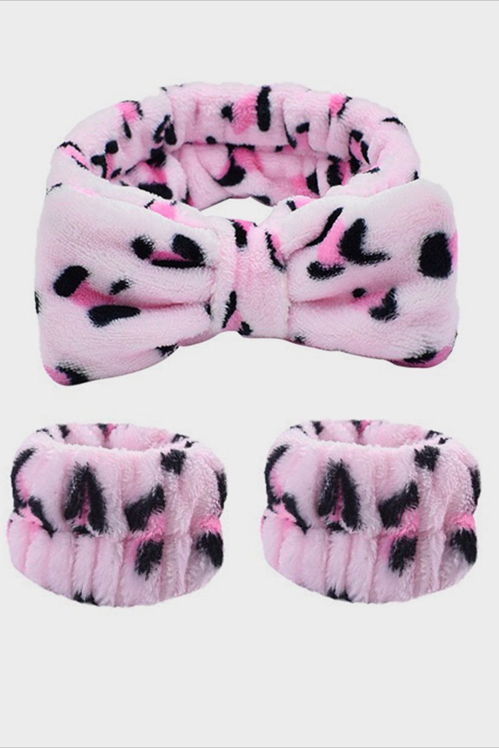 Animal Print Face Wash Wristband and Headband