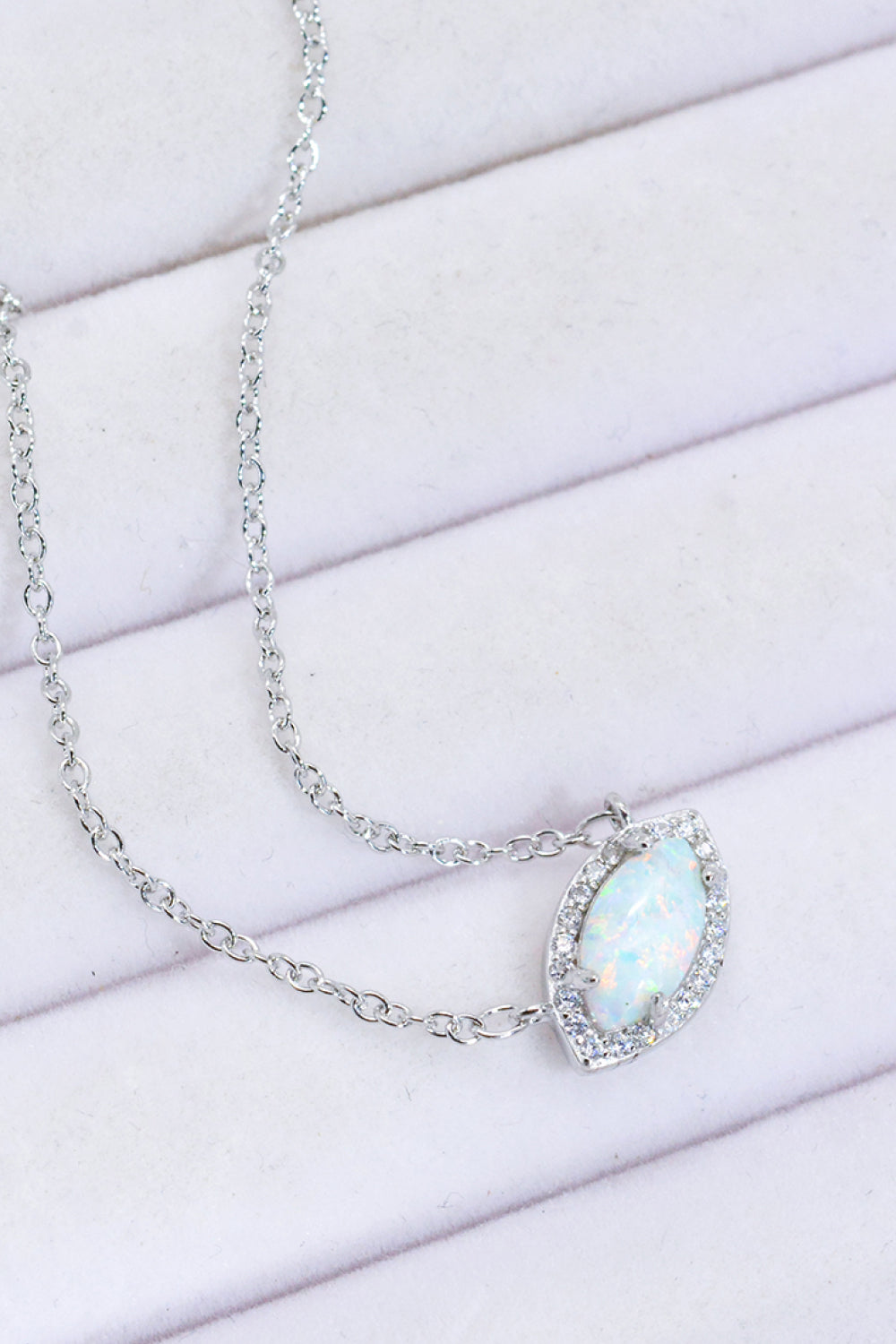 18k Rose Gold-Plated Opal Pendant Necklace