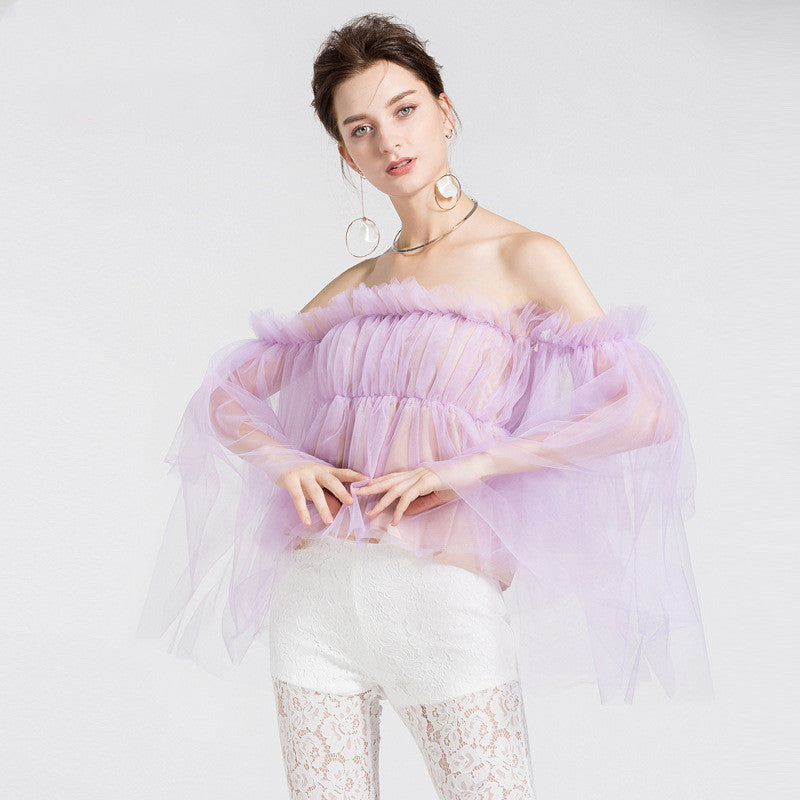 Super fairy mesh tube top shirt