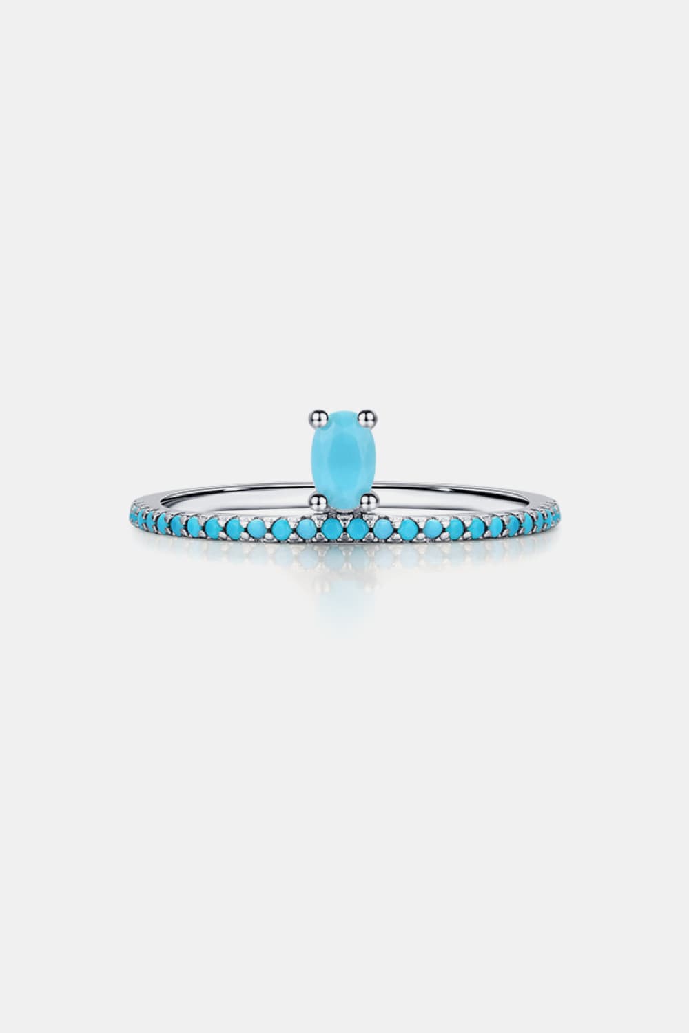 925 Sterling Silver Artificial Turquoise Ring