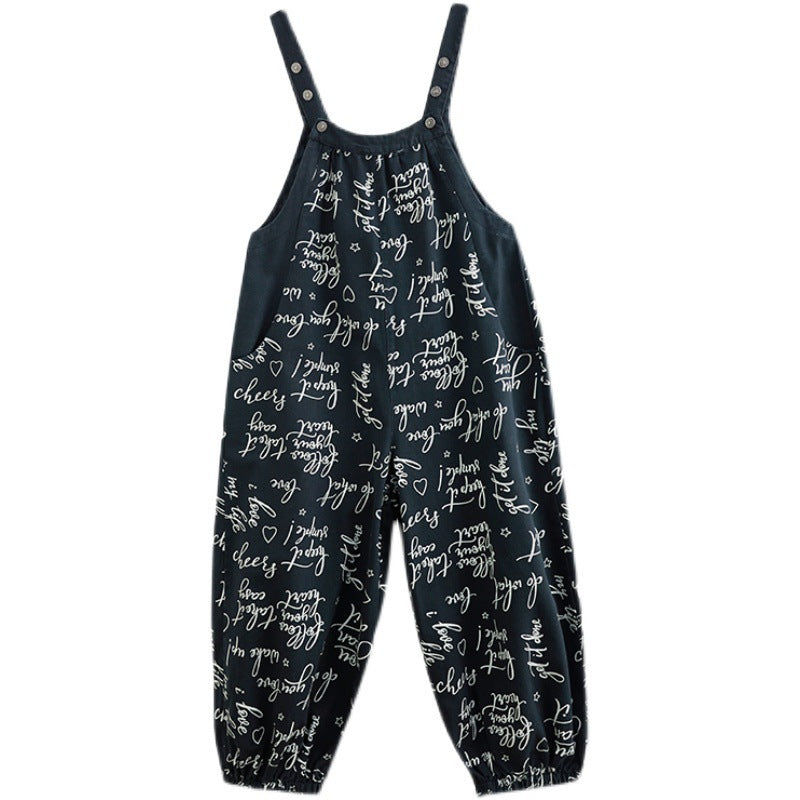 Overall mit Denim-Print für Damen in großen Größen