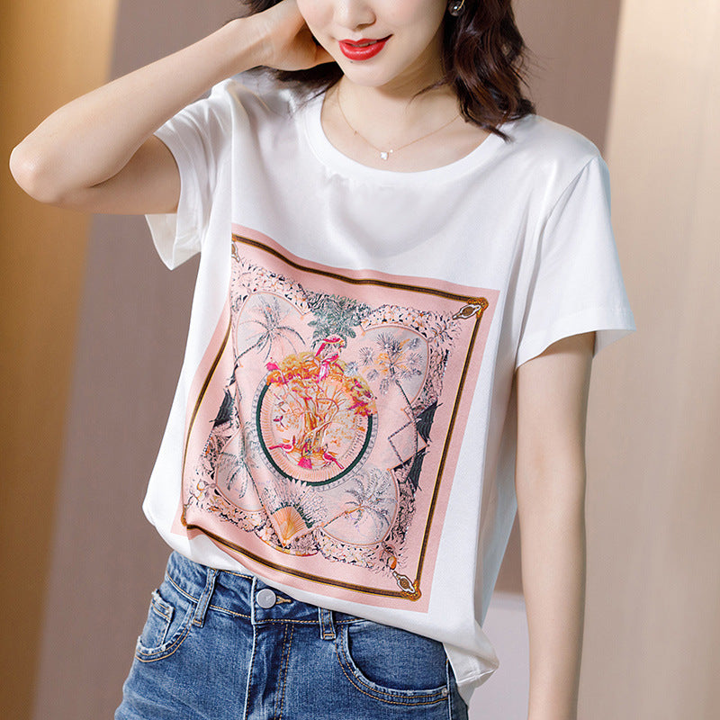 High-grade silk short sleeve