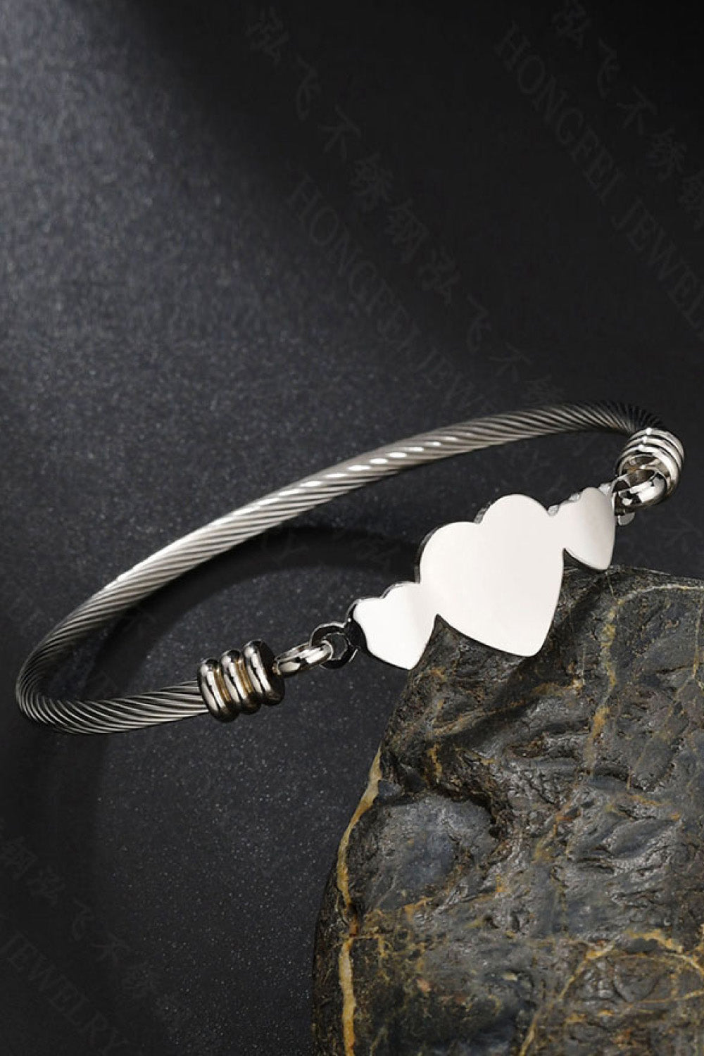 Pulsera de acero inoxidable con corazón