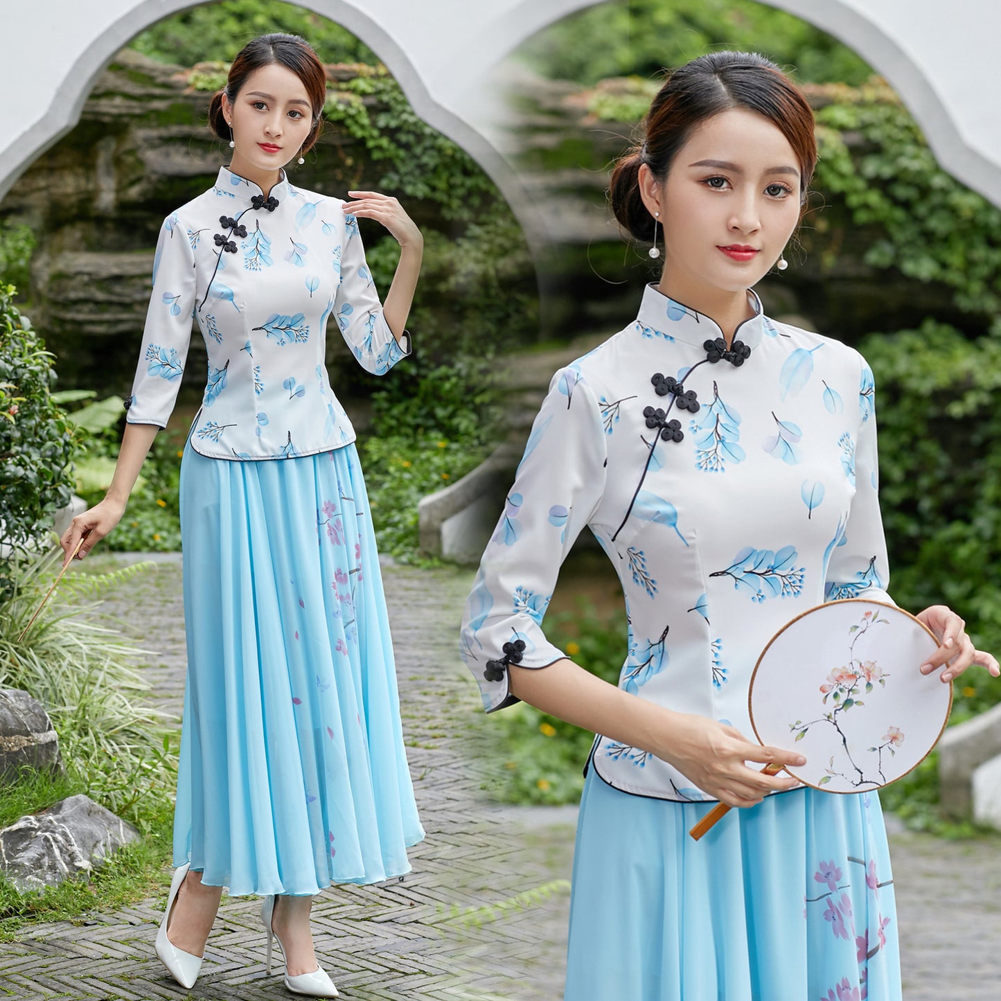 Klassisches und elegantes chinesisches Cheongsam-Oberteil