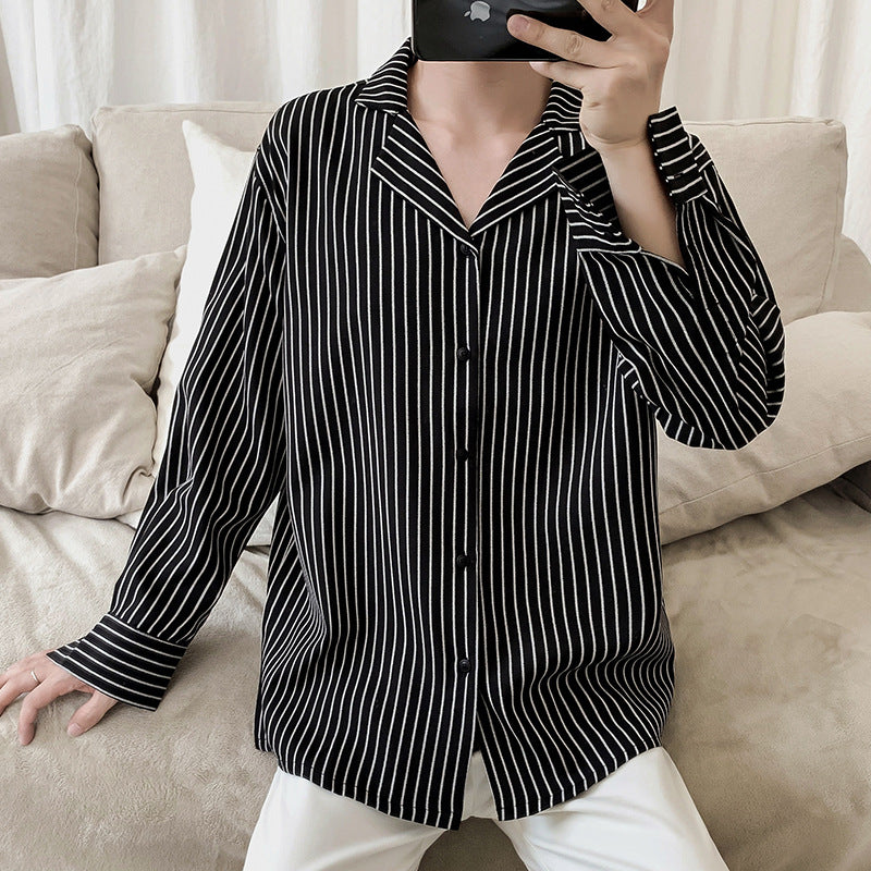 Striped loose wild shirt