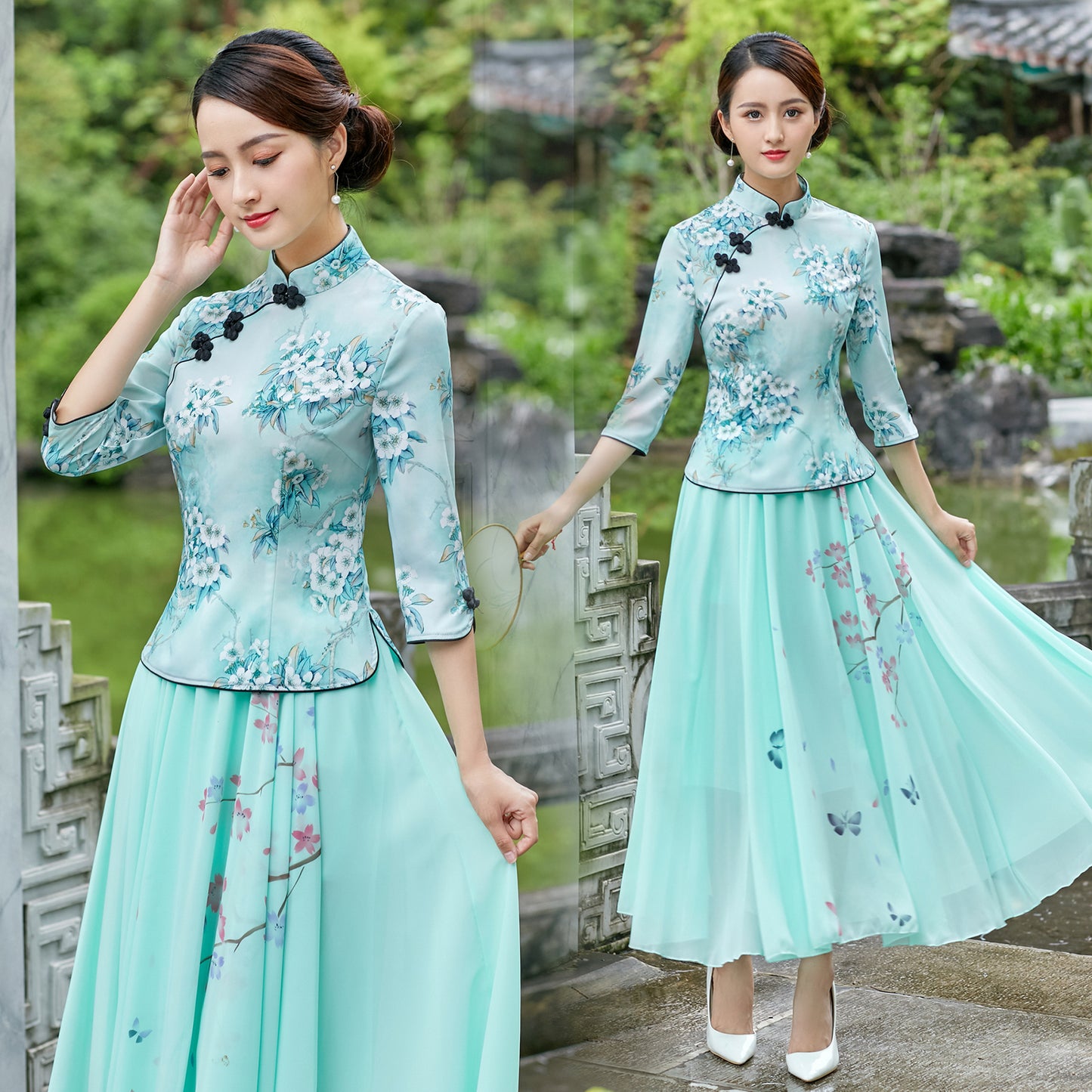 Klassisches und elegantes chinesisches Cheongsam-Oberteil