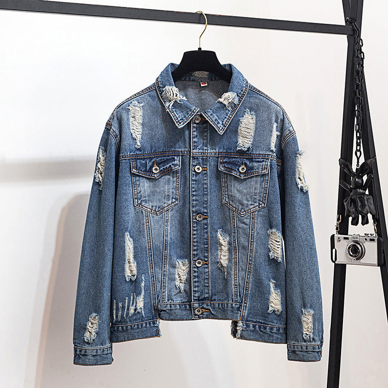 Denim Jacket Female Spring And Autumn Korean Casual Wild Loose Short Coat Tooling Jacket