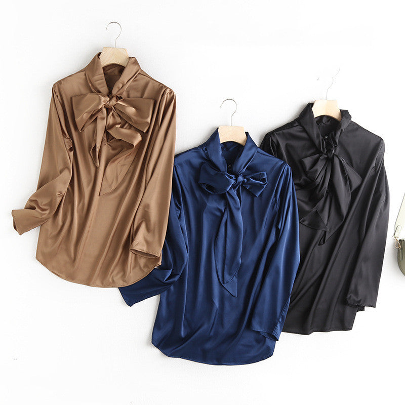 Temperament With Drape Streamers Casual Cold Wind Shirt Women