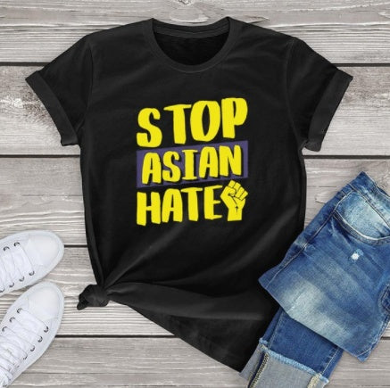 Ein Unisex-T-Shirt, das den Hass in Asien stoppt