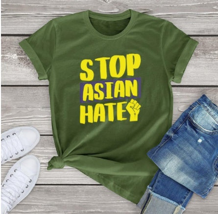 Ein Unisex-T-Shirt, das den Hass in Asien stoppt