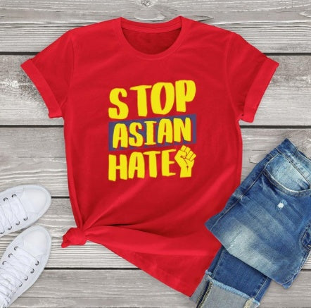 Una camiseta unisex que detiene el odio en Asia