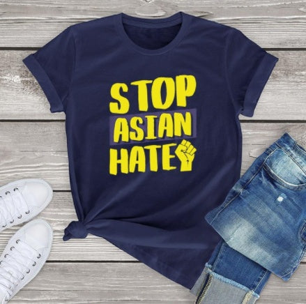 Ein Unisex-T-Shirt, das den Hass in Asien stoppt