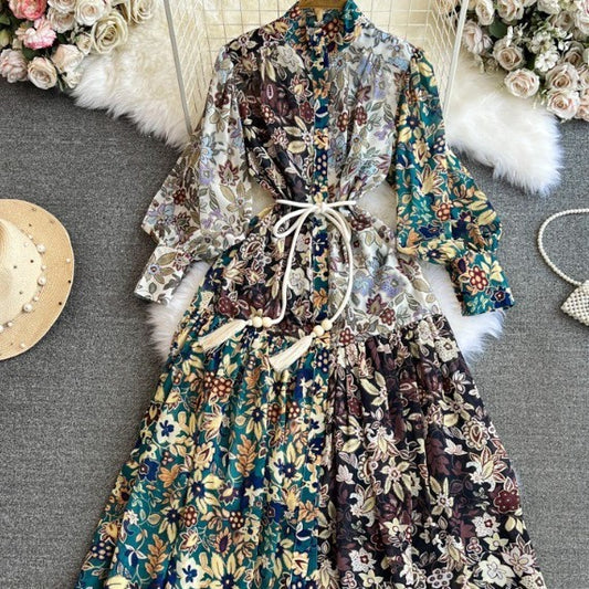 A-line Printed Formal Dress For Women