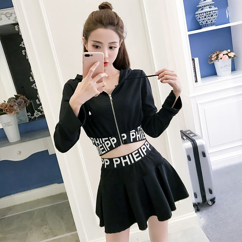 Spring Skirt Sports Style Suit Skirt Sweater Jacket