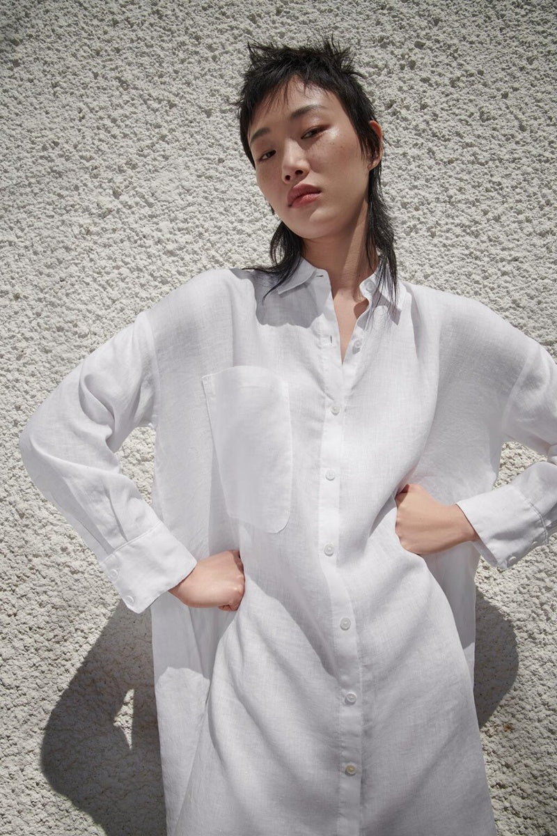 European And American Versatile Women''s Summer New Fashion Loose Long Shirt