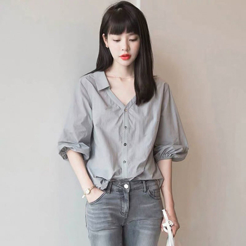 Design Sense Niche Temperament Tops, Retro Western Style Shirts, Lazy Style Gentle Shirts