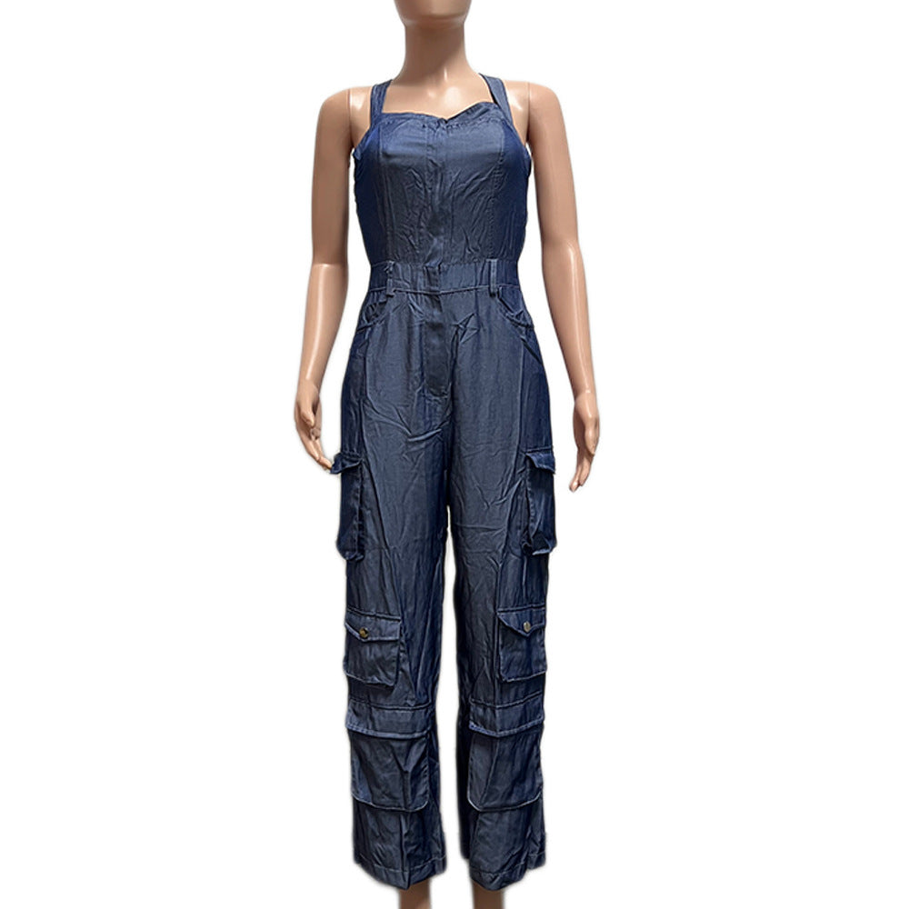 Denim-Overall für Damen mit modischer Persönlichkeit