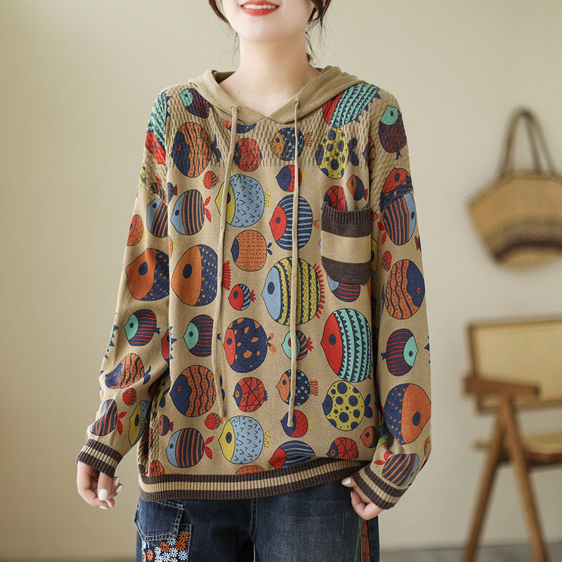 Women's Leisure Artistic Long-sleeved Sweater