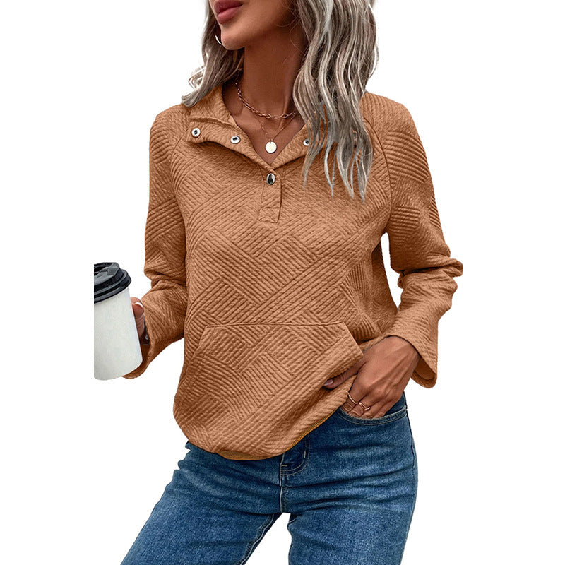 All-matching V-neck Long Sleeve Top Women