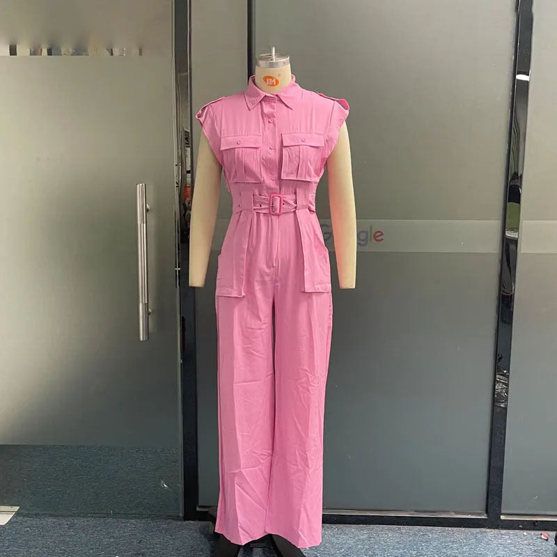 Modischer Jumpsuit mit schulterfreiem Kragen und Taille für Damen